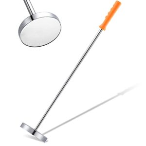 rechabite magnetic sweeper telescoping pick-up tool, thickened pole, 35lb magnet stick screws parts finder, pickup nails, screws, and metal picker, orange handle