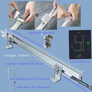 CMYYANGLIN Solar Panel Mounting Braket Kit System for Sloped Pitched Tin Roof