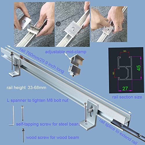 CMYYANGLIN Solar Panel Mounting Braket Kit System for Sloped Pitched Tin Roof