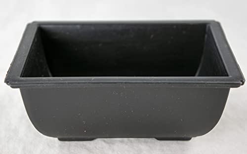 30 Rectangular Black Plastic Bonsai Training Pot, Cactus & Succulent Planter - 5"x 3.5"x 2"