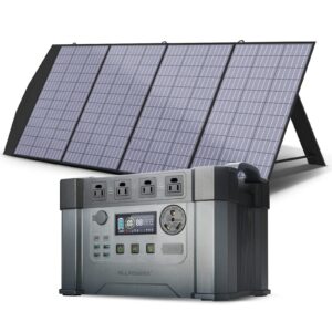 allpowers s2000 pro solar generator with panels included, 2400w mppt portable power station with foldable solar panel 200w, solar backup power for van house outdoor camping