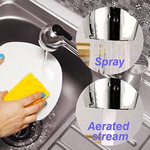 Pull Out Spray Head Bathroom Kitchen Sink Pull-Down Faucet Universal Replacement Part 2 Function Kitchen Sink Faucet Sprayer Head for Bathroom Kitchen Polished Nickel (Plated Nickel)