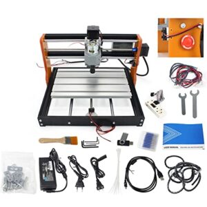 cnctopbaos upgrade 3018 pro cnc router kit,with grbl offline controller,with 3 axis limit switches,emergency stop,3018-pro diy mini desktop cutting wood acrylic pvc pcb engraving milling machine