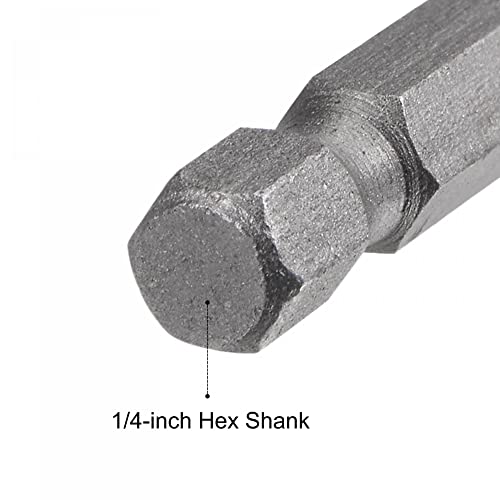 uxcell 1/4" Quick-Change Hex Shank 10mm Nut Setter Driver Drill Bit, 9.84" Length, Metric No-Magnetic 2 Pcs