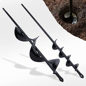 auger drill bit for planting,3x16in & 1.6x16in garden auger spiral drill bit for planting,bulb plant auger for cordless drill,flowers planting auger for drill post hole digger for 3/8” hex drill