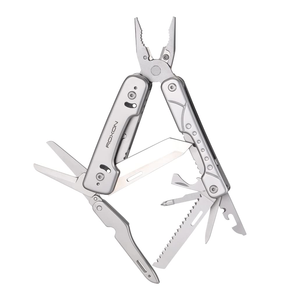 ROXON S802 Phantom Updated Version Multi Tool Pliers and scissors with Replaceable Knife and Wire Cutters… (S802S)