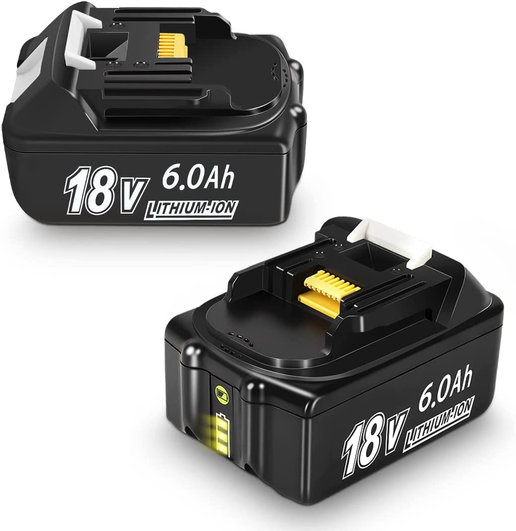 COOMYXIN 2Pack 6.0Ah Replacement for Makita 18V Battery,Compatible with Makita Battery18V BL1850 BL1850B BL1840 BL1840B BL1830 BL1830B BL1815B of 6000mAh Capacity