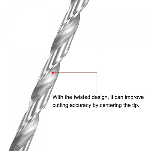 uxcell HSS(High Speed Steel) Extra Long Twist Drill Bits, 9mm Drill Diameter 250mm Length for Hardened Metal Woodwork Plastic Aluminum Alloy 2 Pcs