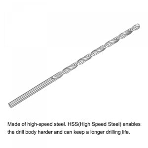uxcell HSS(High Speed Steel) Extra Long Twist Drill Bits, 9mm Drill Diameter 250mm Length for Hardened Metal Woodwork Plastic Aluminum Alloy 2 Pcs