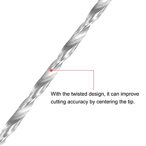 uxcell HSS(High Speed Steel) Extra Long Twist Drill Bits, 3mm Drill Diameter 160mm Length for Hardened Metal Woodwork Plastic Aluminum Alloy 2 Pcs