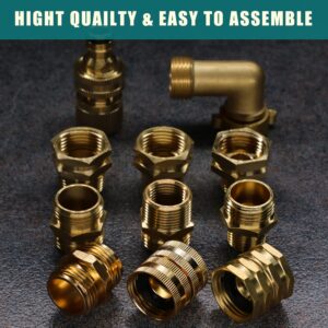 Brass-Garden-Hose-Elbow-Connector, 90-Degree-Heavy-Duty-Hose-Elbow, Water-Hose-Elbow-For-Rv, Brass Pipe Fittings Hose Elbow, Water Intake Hose-Adapter-3/4-Inch-Ght-Male-and-Female (1)