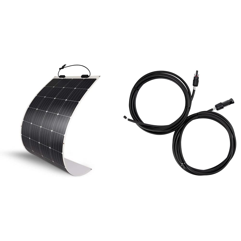 Renogy Flexible 175W Solar Panel and 10Ft Extension Cable Bundle