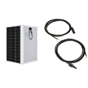 renogy 100w solar panel + 10ft solar cable adaptor kit