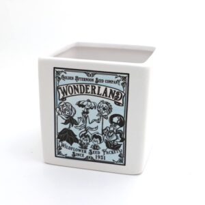 alice's adventures in wonderland, indoor planter, container, lennymud by lorrie veasey
