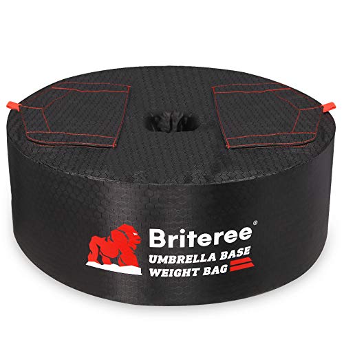 Briteree Umbrella Base Weight Bag with Double Side Slot Opening, Heavy Duty Sand Bag for Umbrella Base, 18.9" Round Sandbags Up to 100 lbs, Cantilever Patio Umbrella, Fits Any Offset