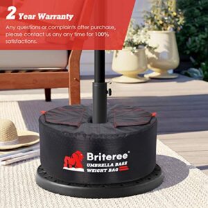 Briteree Umbrella Base Weight Bag with Double Side Slot Opening, Heavy Duty Sand Bag for Umbrella Base, 18.9" Round Sandbags Up to 100 lbs, Cantilever Patio Umbrella, Fits Any Offset