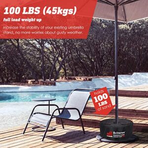 Briteree Umbrella Base Weight Bag with Double Side Slot Opening, Heavy Duty Sand Bag for Umbrella Base, 18.9" Round Sandbags Up to 100 lbs, Cantilever Patio Umbrella, Fits Any Offset