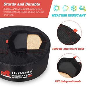 Briteree Umbrella Base Weight Bag with Double Side Slot Opening, Heavy Duty Sand Bag for Umbrella Base, 18.9" Round Sandbags Up to 100 lbs, Cantilever Patio Umbrella, Fits Any Offset