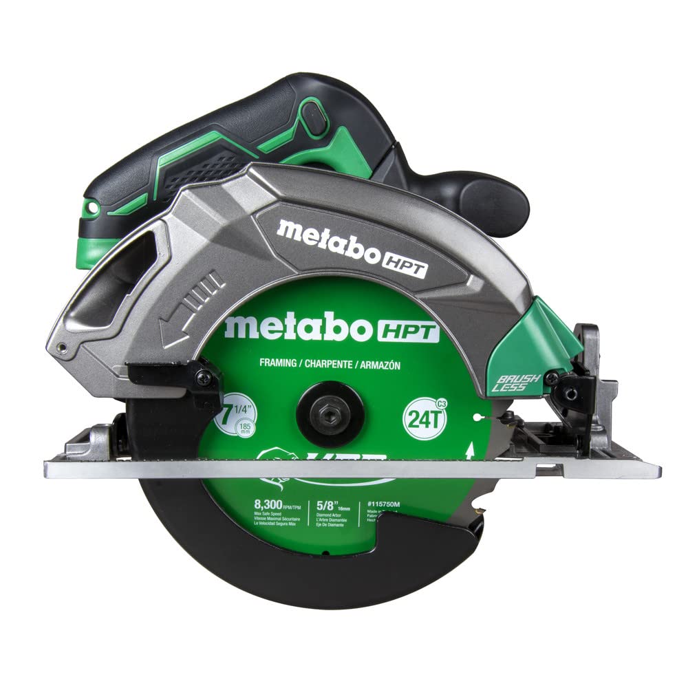 Metabo HPT 18V MultiVolt™ Cordless Circular Saw | 7-1/4-Inch Blade | Tool Only - No Battery | LED Work Light | Dust Blower | On-tool Blade Wrench | Kickback Protection | C1807DAQ4