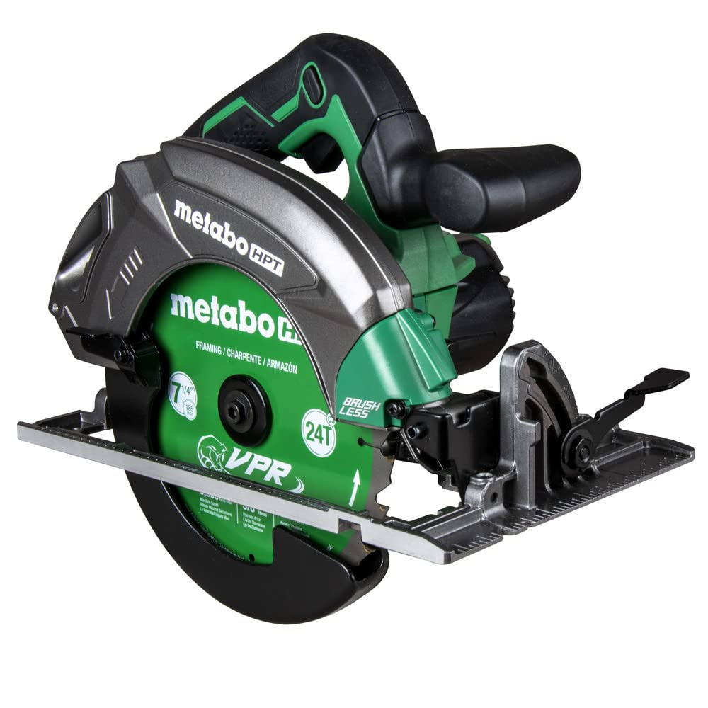 Metabo HPT 18V MultiVolt™ Cordless Circular Saw | 7-1/4-Inch Blade | Tool Only - No Battery | LED Work Light | Dust Blower | On-tool Blade Wrench | Kickback Protection | C1807DAQ4