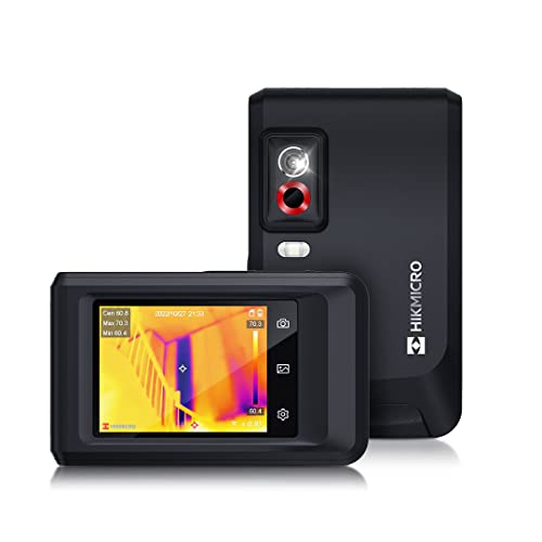 HIKMICRO Thermal Camera Pocket2 256 x 192 IR Resolution Thermal Imaging Camera with 8MP Visual Camera, 25 Hz, Wi-Fi, 3.5" Touch Screen Thermal Imager, IP54, -4°F~752°F