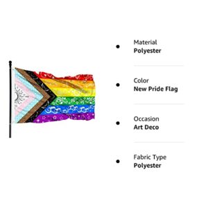 FULAISMGS Pride Flags Large LGBTQ Flag Bisexual Gay Progress Rainbow Flag 3x5FT Garden Outdoor Original Design Cute Print Pattern