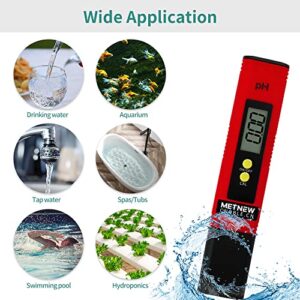 XYIE LTD Water pH Meter Used for pH Down and up of Pool Water ph Meter Digital is Faster Than ph Strips for Pool in The declining Test of ph Drops for Drinking Water Value FOM: 0-14.0 pH/Ca:土0.01