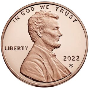 2022 s proof lincoln shield cent choice uncirculated us mint