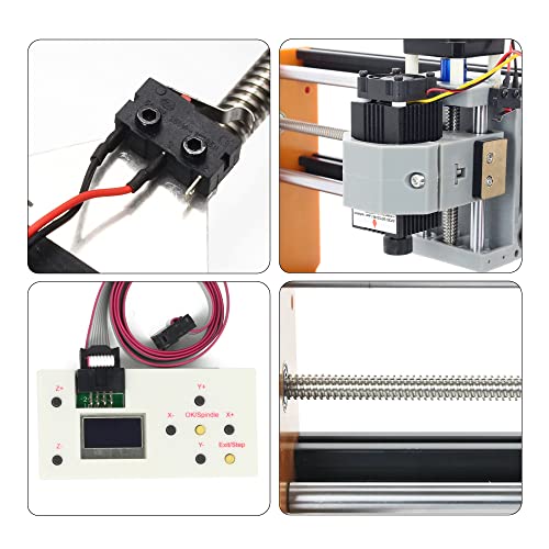 CNCTOPBAOS 2 in 1 CNC 3018 Pro with 5.5W 5500mW Module Offline GRBL Controller DIY Mini CNC Router Kit 3 Axis Desktop Acrylic PVC PCB Wood Milling Engraving Machine Limit Switches Emergency Stop