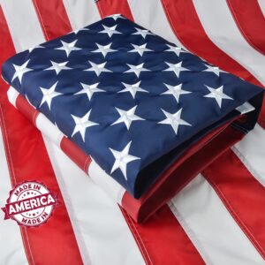 2x3 american flag outdoor heavy duty, 100% made in usa, us flag 2x3 ft, usa flag with embroidered stars and sewn stripes brass grommets