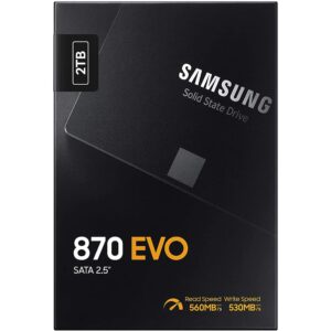 SAMSUNG MZ-77E2T0B/AM 870 EVO SATA 2.5-inch SSD 2TB Bundle with 1 YR CPS Enhanced Protection Pack