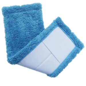 didiseaon washable flat mop head pads microfiber mop pads refill heads absorbing microfiber cleaning mop pads for hardwood tile marble floor professional mops (blue) microfiber mop heads