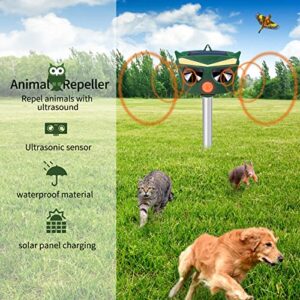 TAISHAN Solar Animal Pest Motion Activated Cat Deterrent Outdoor Black Repellent for Yard Powerful Dog Racoon Repellant Products