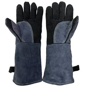 haulonda welding gloves,16inch 932°f fire/heat resistant gloves for forge tig mig fireplace grill bbq stove oven baking,pruning flowers gardening campfire