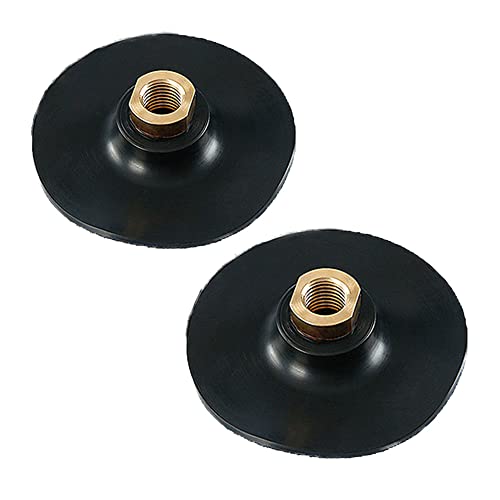 Hook and Loop Backer Pads,4 inch Hook and Loop Backing Pad for Grinder (2pcs-4"-Arbor 5/8"-11 Flexible)