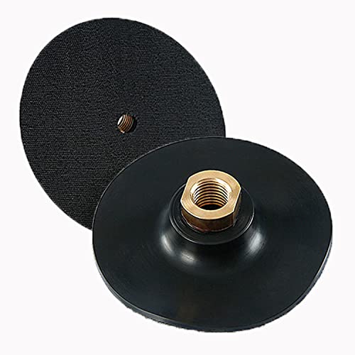 Hook and Loop Backer Pads,4 inch Hook and Loop Backing Pad for Grinder (2pcs-4"-Arbor 5/8"-11 Flexible)