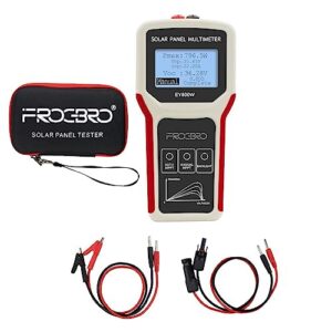 frogbro solar panel tester photovoltaic multimeter upgrade ey800w with ultra clear lcd, smart mppt open circuit voltage troubleshooting utility tool for solar pv testing (lcd 800w)