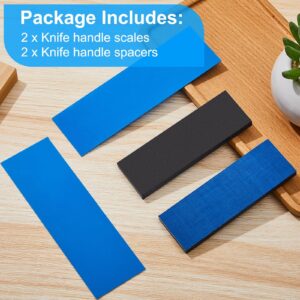 4 Pcs G10 Knife Scales Handle Material and G10 Spacer Set Include 2 Pcs Knife Handle Scales Knife Scales Blanks and 2 Pcs G10 Sheet Handle Liner Material for Knife Making Sword DIY Slabs Grips