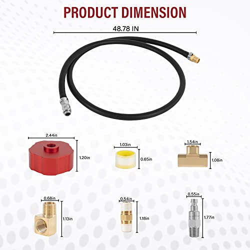 HND1.2CD Dual System Extended Run Generator Fuel Kit For Honda EU1000i EU2000i EU2200i Polaris P1000i Champion 2000 Generac and Kipor Generators (Fuel Tank Not Included)