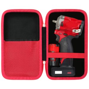khanka hard storage case replacement for milwaukee 2554-20 m12 fuel stubby 3/8" impact wrench, case only