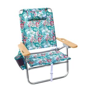 hurley mid-height wood arm beach chair, one size, hawaiian gardens white