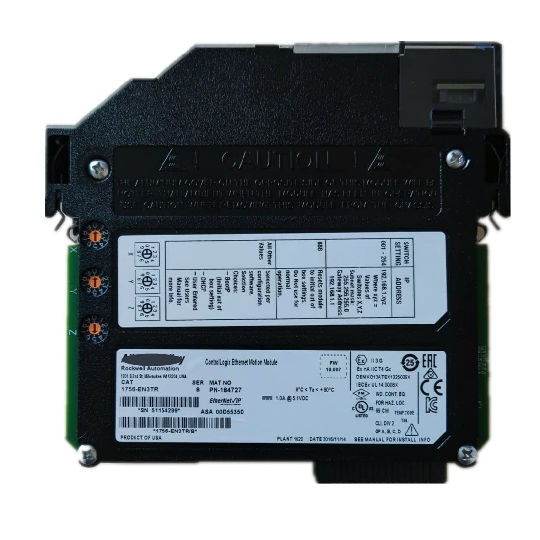 1756-EN3TR PLC EtherNet/IP Communication Module Sealed in Box 1 Year Warranty