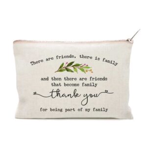 friends that are family, makeup bag, friend cosmetic bag gift, best friend gift, thank you for being part of my family, sister gift, makeup case gift
