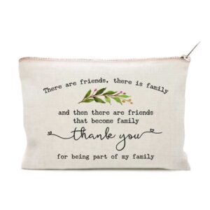 Friends That Are Family, Makeup Bag, Friend Cosmetic Bag Gift, Best Friend Gift, Thank You For Being Part Of My Family, Sister Gift, Makeup Case Gift