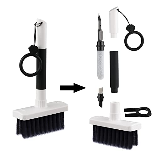 Soft Brush Keyboard Cleaner, Computer Cleaning Tool Kit, 7 in 1 Multipurpose Corner Slit Duster Keycap Puller and Soft Microfiber Brush for Bluetooth Headset Lego Airpods Laptop Camera Lens