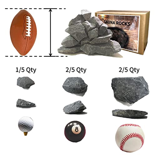 HOUSYLOVE Sauna Rocks/Sauna Stones, 36 lb Box of Lava Rock for Steam Sauna, Sauna Stone