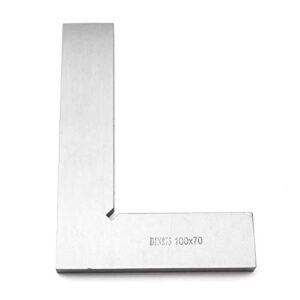 sqxbk machinist square ruler 100x70mm/3.94x2.76inch 90 degree carbon steel machinist square ruler l shaped right angle ruler woodworking square measure tool