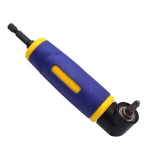 1/4 inch 90° degree right angle attachment drill driver screwdriver extension holder adapter corner electric drill chuck (blue)