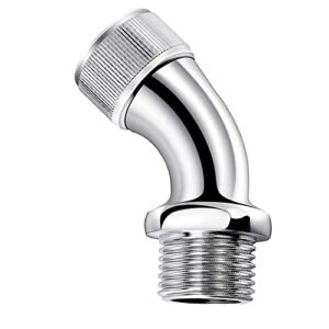 moselny shower elbow adapter for shower head,45°angle shower head extender connector g1/2 male to female shower arm extension for wall-mounted shower or handheld shower header connector,polish chrome