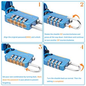 Universal Combination Lock Cable for RV Surge Protector 30/50 amp, Security PIN Locking Chain